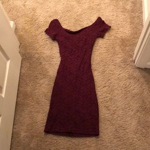Maroon Lace Dress